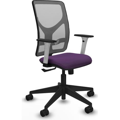 Chaise de bureau piqueras y crespo Motilla gris filet blanc accoudoirs (1/2)