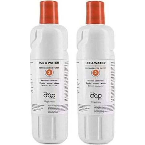 Compatible for Whirpool, Filter 2, EDR2RXD1. Filter to Water for Refrigerator, Pieces Of Replacement for Filter Of Purification of water for Refrigerator(2pcs) (1/5)