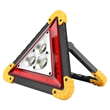 Triangle de Signalisation Triangle D'avertissement 30W Multifonction Panne de Voiture Triangle de sécurité D'urgence Panneau D'arrêt avec Voyant D'avertissement LED Rouge (1/5)