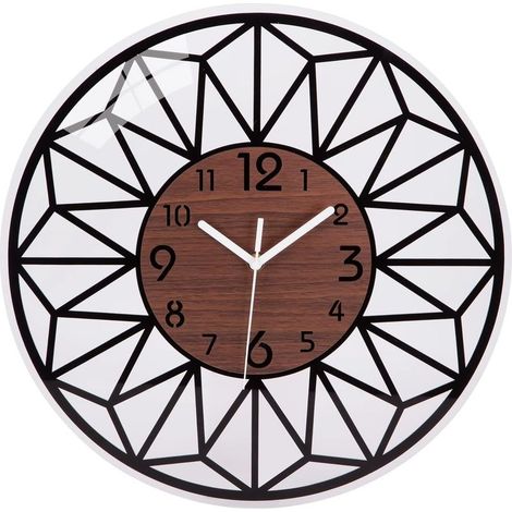 Horloge Murale Bois Acrylique 30cm Horloge Murale Silencieuse sans Tic-Tac Salon Chambre Cuisine Bureau Grande Pendule Murale (1/5)