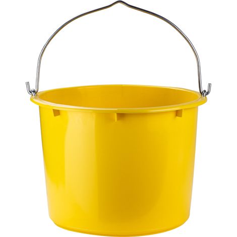 Robuster Kunststoff Baueimer gelb kranbar 20L Ausgusseimer PVC Eimer