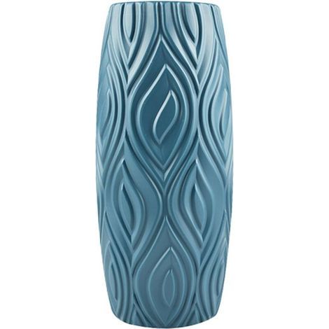 BUNTHAUS Vase à fleurs élégant en plastique incassable créatif nordique aspect céramique pour table de salle à manger, vase décoratif