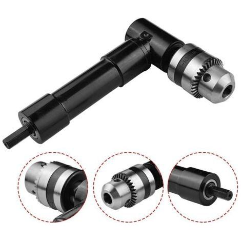 Right Angle Drill Chuck, 90° Self-Tightening Right Angle Chuck, 1-10mm Shaft Electric, Drill Extension Tool, for Tight Corner Workspace (1/5)