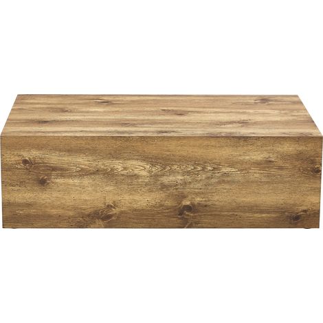 Table basse rectangulaire en MDF imitation bois 90×50×30 cm, sans montage, pieds antidérapants (1/5)