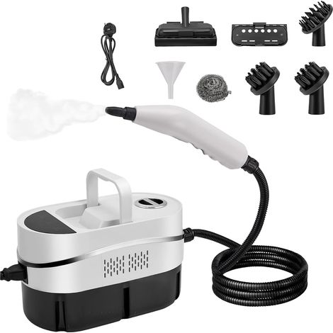 Nettoyeur Vapeur Portable 1200ML, 2500W Nettoyeur Vapeur Manuel avec 8 Accessoires, 4.5 Bar, Steam Cleaner pour Cuisine, Salle de Bain, Voiture, Sol, Canapé, Carrelage et Joints (1/4)