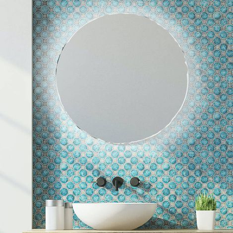 Specchio bagno retroilluminato a led circolare 90cm (1/2)