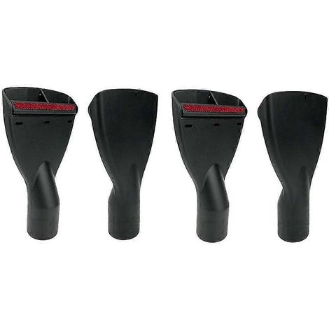 Lot de 4 brosses d'aspirateur 32/35 mm, accessoires pour aspirateur, embout plat, pour canapé, diamètre intérieur standard, noir (1/5)