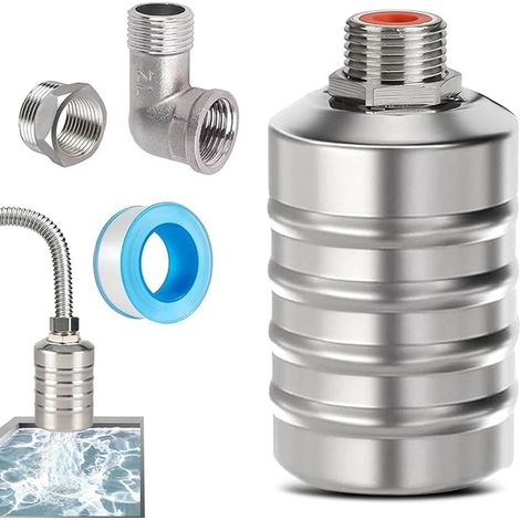 Floating Valve, Automatic Water Level Control Stainless Steel Water Level Control Valve 3/4 Inch Automatic Floating Valve for Water Tank Pool Water Level (1/4)