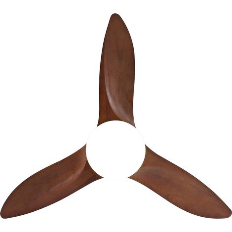 Ventilador de techo con luz CHICFURN, 92 cm, negro y nogal oscuro, LED regulable (1/5)