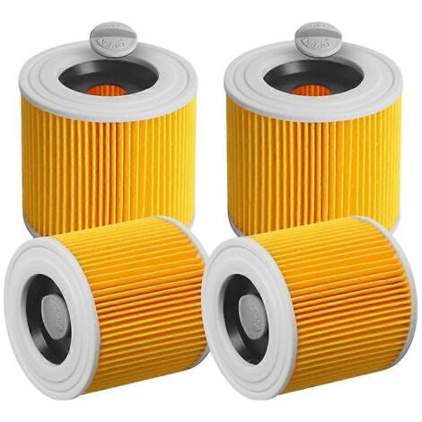 BARKBUSTERS Lot de 4 filtres de rechange pour aspirateurs Karcher WD3, WD2, WD1, MV3, MV2, AK, KNT, NT, SE et VC (référence : 6.414-552.0). (1/5)