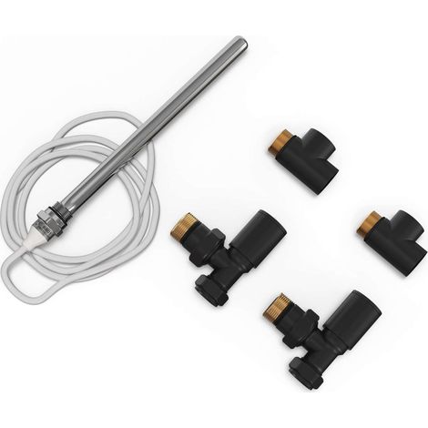 Talus - Dual Fuel Towel Rail Kit 200w Standard Black (1/2)