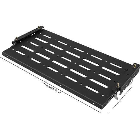 Table pliante, acier robuste, imperméable et résistant à la rouille, noir (1/2)
