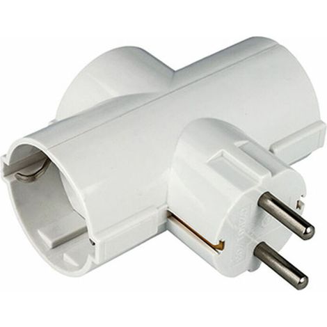 Adattore con prese NIMO Schuko 16A 250V Blanco