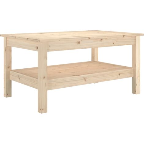 Mesa de centro de madera maciza de pino 80x50x40 cm vidaXL (1/5)