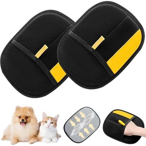 Lot de 2 gants d'épilation pour chats et chiens, gants de toilettage haute efficacité, gants d'épilation pour chats, gants d'épi (1/4)