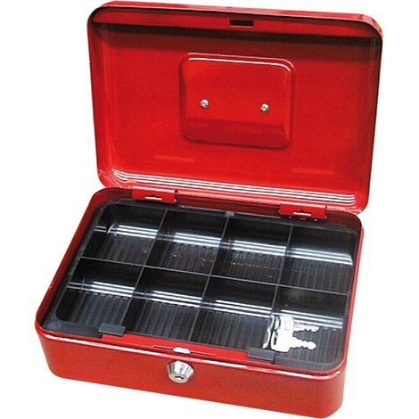 CASSETTA PORTAVALORI CON CHIAVE MINI PORTAMONETE CASSAFORTE DI SICUREZZA 30692V CM 20X16X9 (19820)