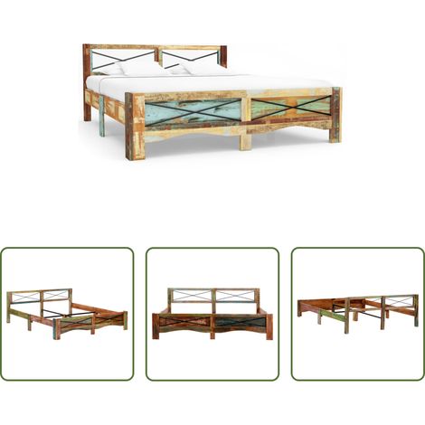 Vintage Bett - Massivholzbett Altholz 180x200 cm (1/5)