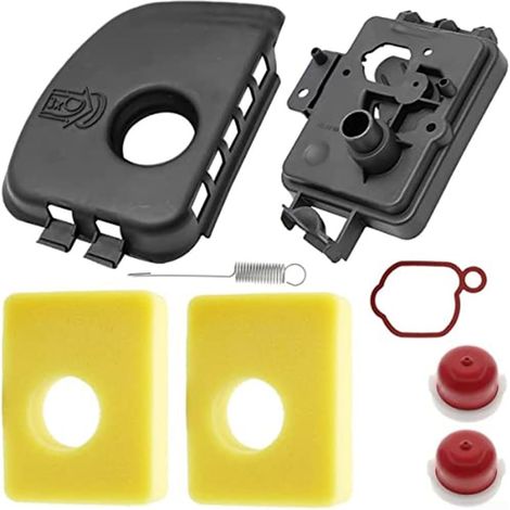 Kit de filtre à air compatible avec les moteurs de tondeuse à gazon Briggs & Stratton série 300E 450E 500E avec couvercle de base de filtre à air, fil en mousse (1/5)