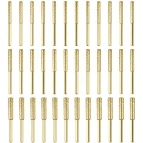 36 Pièces Lime à Pierre pour Affûtage de Tronçonneuse, 4.0mm/4.8mm/5.5mm Lime pour Chaine de Tronconneuse, Accessoires de Ponçage et Affûtage pour Tronçonneuse à Gaz et Électrique, Durable et Efficace (1/5)