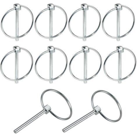 Set di 10 perni di fissaggio agricoli, 4,5 mm, kit assortimento di perni per rimorchi, auto, rimorchi, trattori, tosaerba e uso agricolo. (1/5)