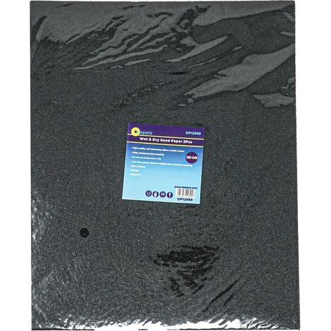 Dapetz ® Wet and Dry Sandpaper 2 PCS 120 Grit Sand Paper for Wood Furniture, Finishing Metal Sanding, Polishing Metal, Wood, Cars and Home Improvement, 230 x 280mm A4 (1/5)