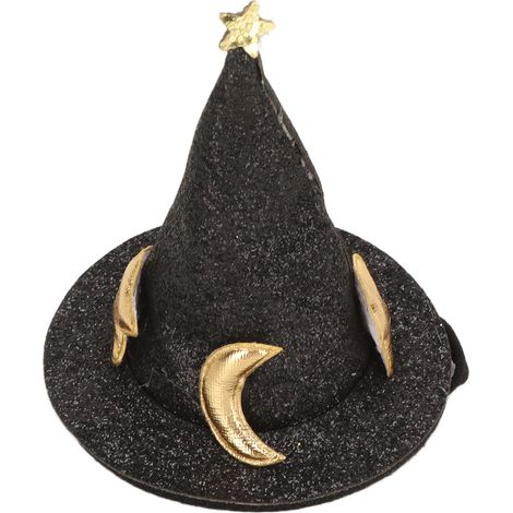 Chapeau de Hamster, motif lune et étoile, petit Animal, avec mentonnière réglable, pour tortues, lézards, Geckos, noir (1/5)