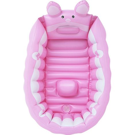 Baignoire gonflable pour enfant, Dessin Animé petit Cochon, baignoire bébé, piscine Portative, taille S 75 x 50 x 25 cm (1/2)