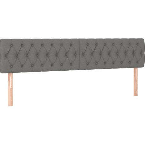 Maison Exclusive - Kopfteile Dunkelgrau 200x7x78/88 cm Stoff