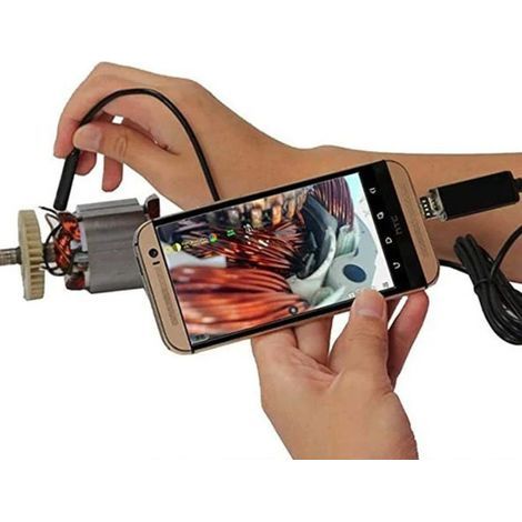 Miniature 3-in-1 industrial USB endoscope camera with HD LED light, waterproof, suitable for automotive repair (1/5)