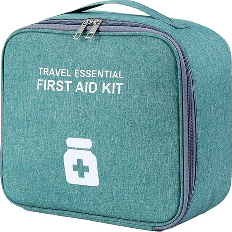 Sac De Premiers Secours - 18 X 12 X 8 Cm - Organiseur Médical Et Cosmétique Pour Voyage Bureau Camping Randonnée - 1 Pièce (1/5)