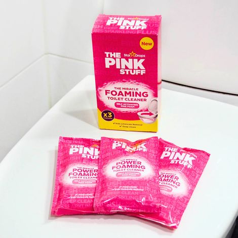 Polvere detergente per WC Pink Stuff in bustine, 3 pezzi (1/5)