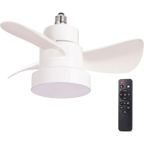 Ventilateur LED blanc filetage E27 CCT 3000-4000-6000 K Dim, intensité réglable 15 W, silencieux (1/4)