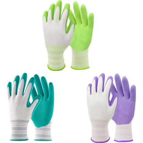 Gants de jardinage pour femmes et enfants, gants de jardin enduits de caoutchouc, gants de protection pour le travail en extérieur, (1/5)