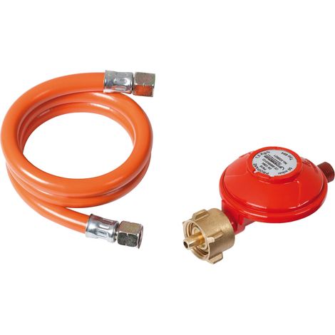 ROTHENBERGER Industrial Set 80 cm Gasschlauch &amp Druckregler Propan 50 mbar 2X G¼ Zertifiziert EN 16436-1 - 1500005306