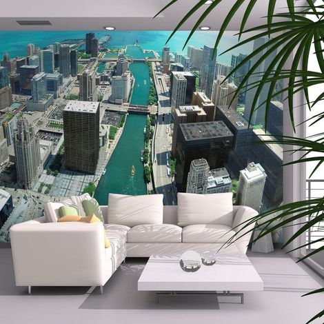 Papier peint architecture urbaine de chicago - 300 x 230 cm (1/3)