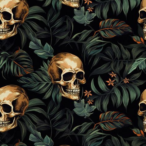 Tela Oxford decorativa para exteriores - Motivo de calavera I DX4783 (1/5)