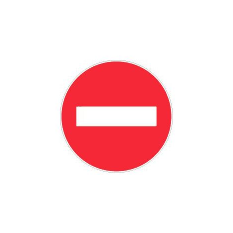 Novap – Panneau de signalisation sens interdit rigide Ø80mm – Polystyrène choc – Résistant aux chocs – Trous de fixation – 4020228 (1/3)