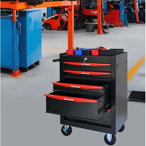 Carrello portautensili 5 cassetti in acciaio con ruote OKMYHOME (1/5)