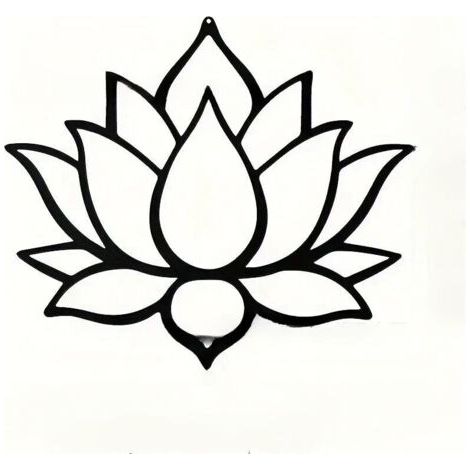 royaluxe-Décoration Métal.(28 x 24.5 cm, Fleur de lotus) (1/2)