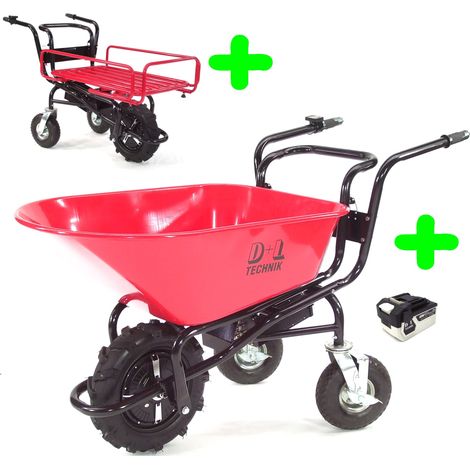 Elektrische Schubkarre 200kg Motorschubkarre Li-Ion Akku 18,5V Schubkarre Elektro Dumper 55963