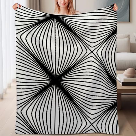 Couverture de lit en polaire, jeté doux et chaud de printemps, légère et luxueuse en microfibre de polyester, décoration intérieure, ajout élégant à la décoration intérieure, cadeau adapté pour lui el (1/4)