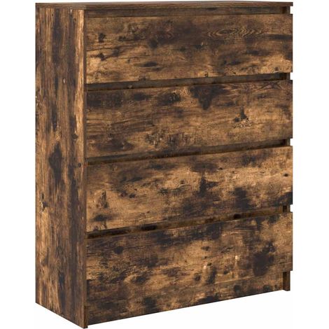 Maison Exclusive - Aparador roble ahumado 80x35x99 cm madera de i (1/5)