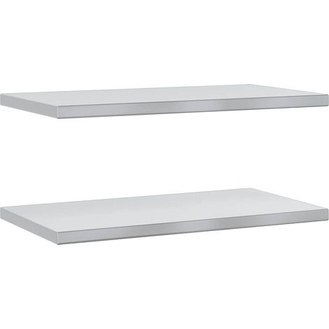 Maison Exclusive - Wandregale 2 Stk. 75x40 cm Silbern Edelstahl