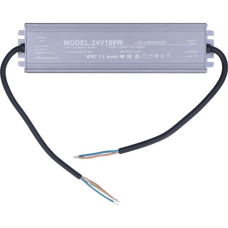 Alimentation étanche IP67 câble cuivre transformateur LED 24V 4.1A entrée AC170-265V driver (1/5)