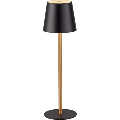 Lampe de table sans fil noir laiton tactile USB LED2,5W (1/5)
