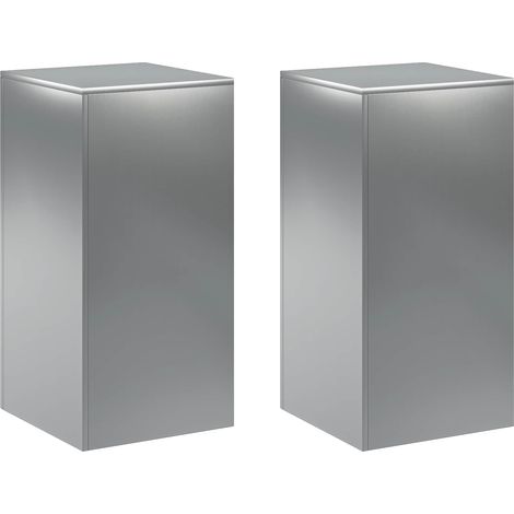Pflanzenständer 2 pcs Silber 40 x 40 x 80 cm Edelstahl vidaXL