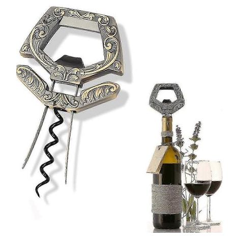 Ouvre-bouteille et débouchon 3 en 1 Ah So à deux branches, idéal pour les connaisseurs. Il permet de retirer facilement les bouchons de vin anciens et fragiles. (A) (1/5)