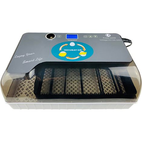 Incubateur d'Oeufs Digital avec Testeur LED et Rotation Automatique Incubateur Poules Canards Oies Pigeons Caille 12 Oeufs ABS (1/4)
