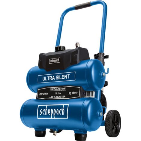Compresor de aire super silenciado 20 lt 10 bar Scheppach hc20si-twin