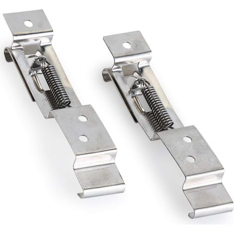 BRAVIX Two trailer license plate holders, one pair of spring loaded stainless steel (120mm) deep license plate holders